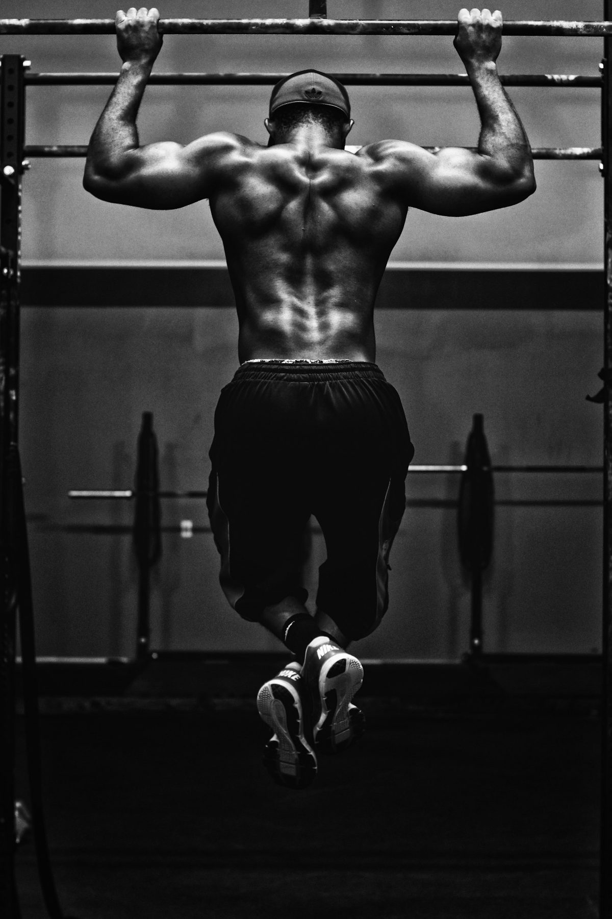 A person strength training